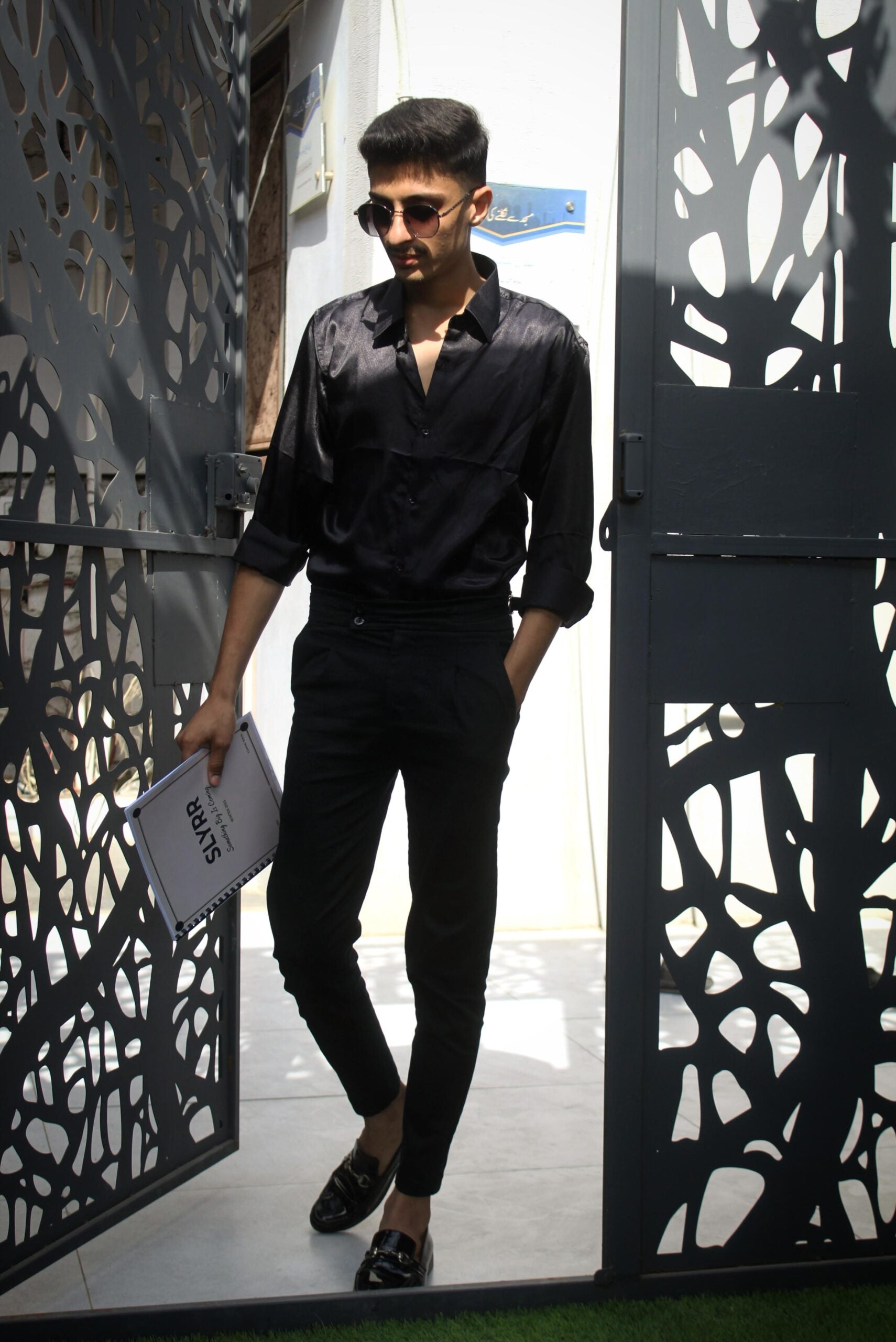 SLYRR Midnight Luxe Satin Shirt