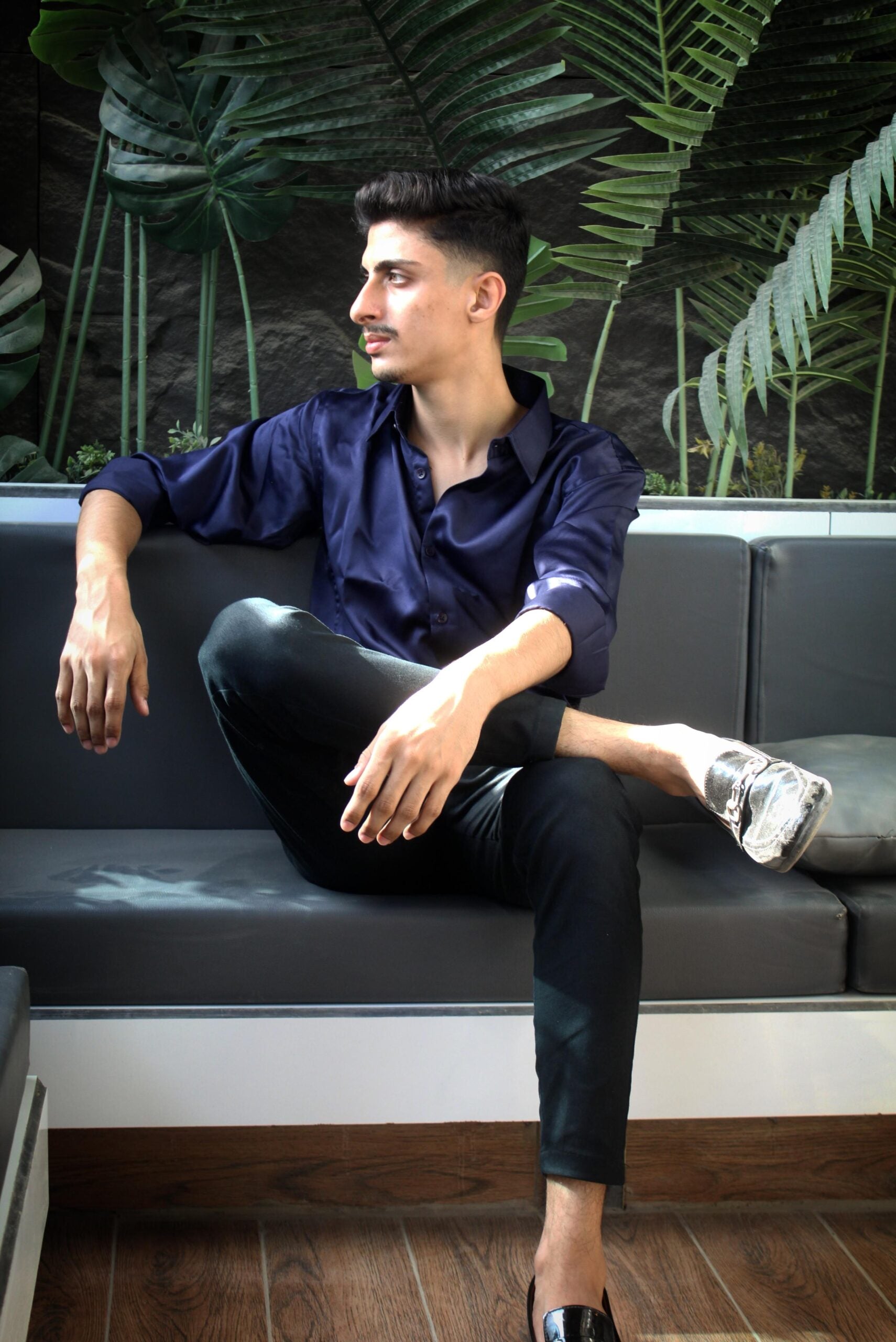 SLYRR Midnight Luxe Satin Shirt