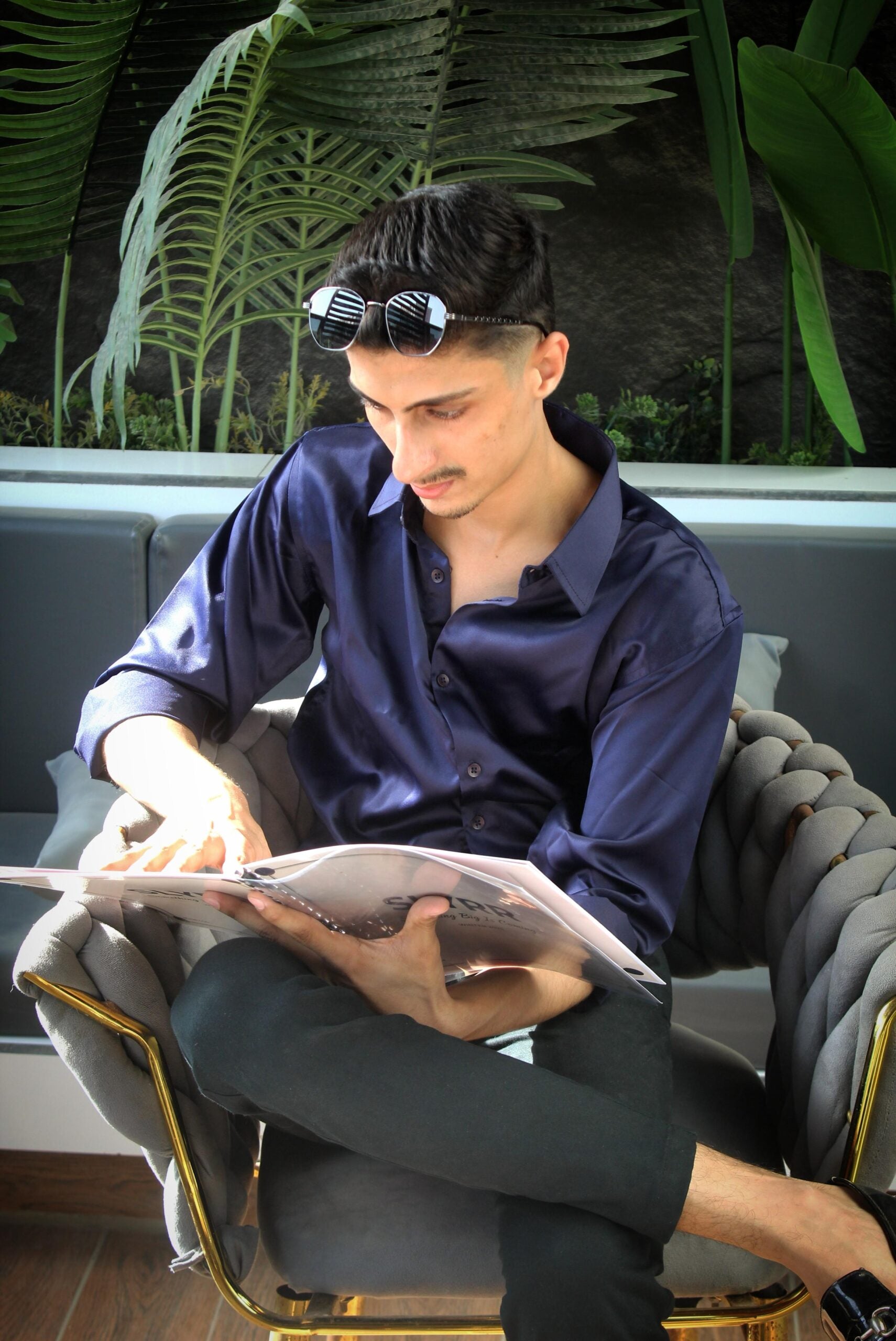 SLYRR Midnight Luxe Satin Shirt